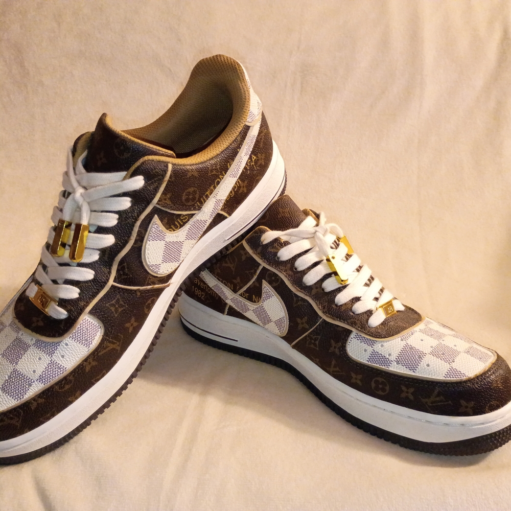 Louis Vuitton Monogram Brown and White Sneakers